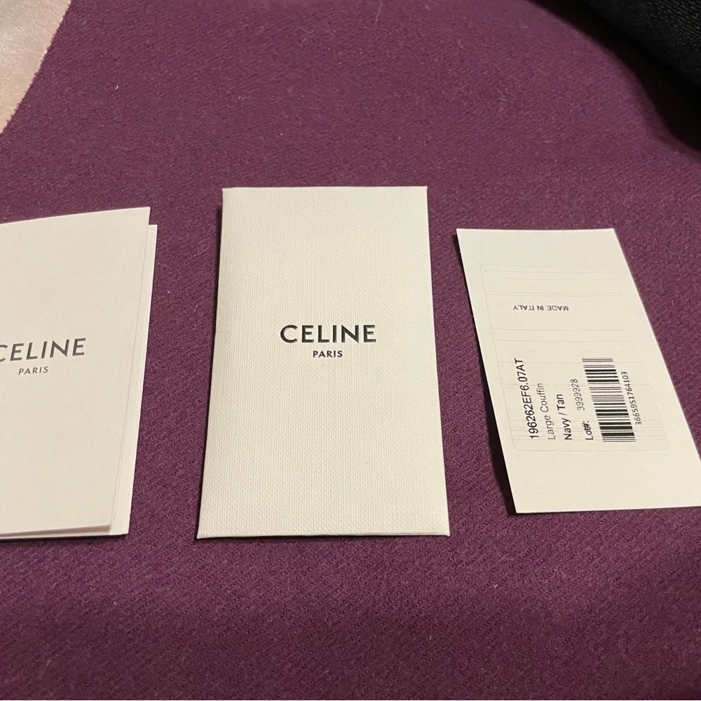 Celine Blue and Brown Tote Bag Denim Couffin 2022 - BRAND NEW - Picture 4 of 6